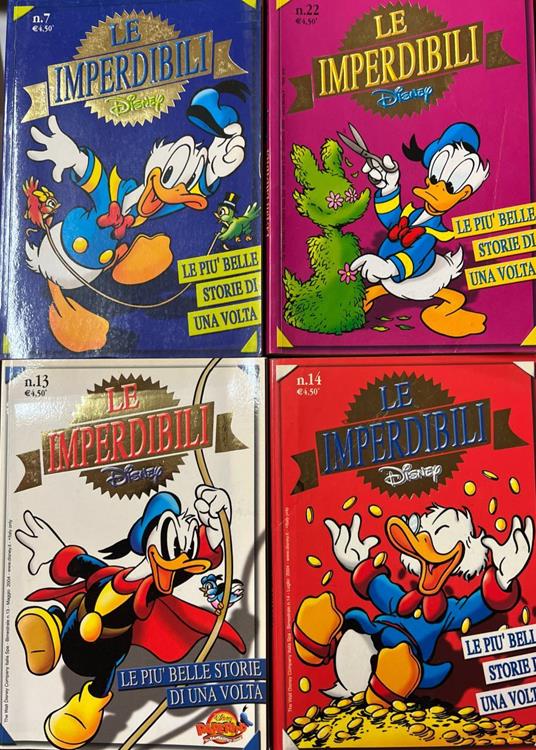 Lotto 4 numeri "Le imperdibili Disney" (n° 7-13-14-22) - copertina