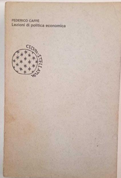 Lezioni di politica economica - Federico Caffè - copertina
