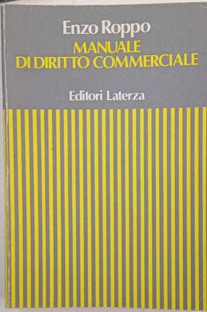 Manuale di diritto commerciale - Enzo Roppo - copertina