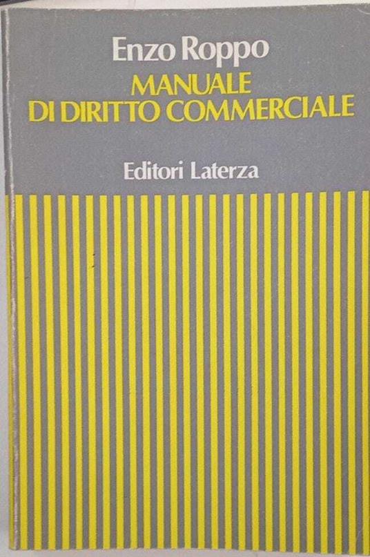 Manuale di diritto commerciale - Enzo Roppo - copertina