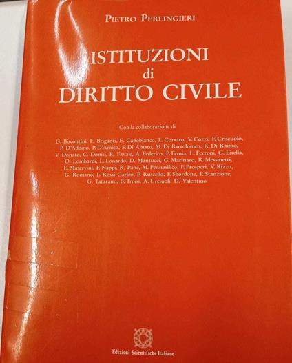 Istituzioni di diritto civile - Pietro Perlingieri - copertina