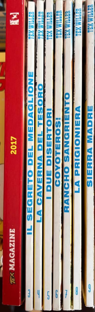 Lotto 7 numeri Tex Willer + Tex Magazine 2017 - copertina