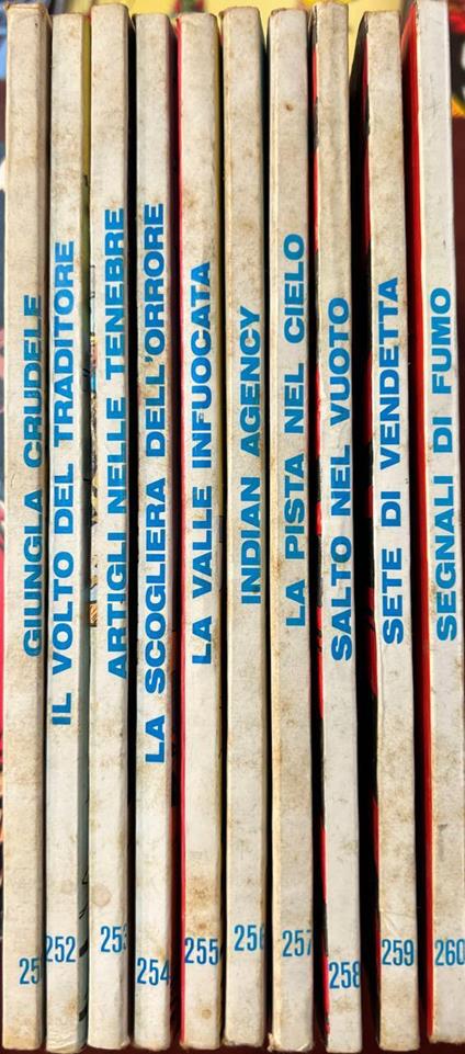 Lotto 10 fumetti "Tex" (da n° 251 a 260) - copertina