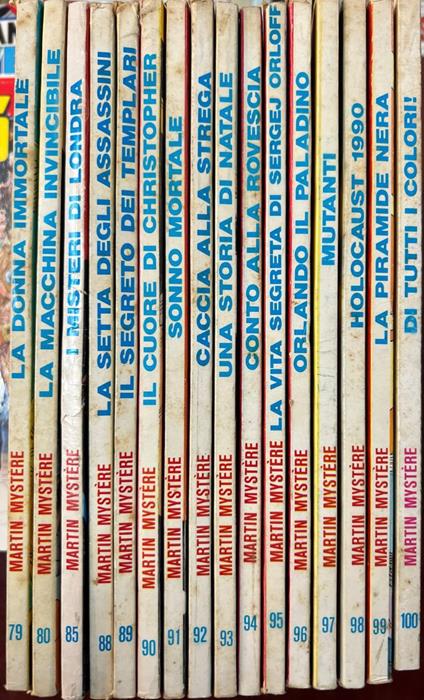 Lotto 16 fumetti Martin Mystere (n° 79-80-85 e da n° 88 a 100) - copertina