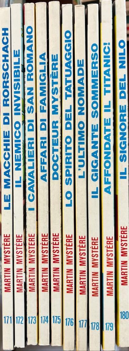 Lotto 10 fumetti Martin Mystere (da n° 171 a 180) - copertina