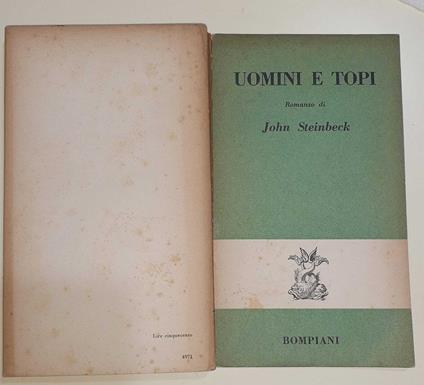 Uomini e topi - John Steinbeck - copertina