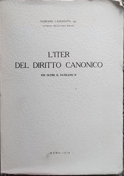 L' iter del diritto canonico fin oltre il Vaticano II - copertina