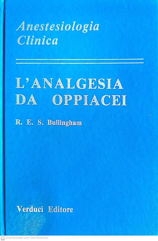 L' analgesia da oppiacei - copertina