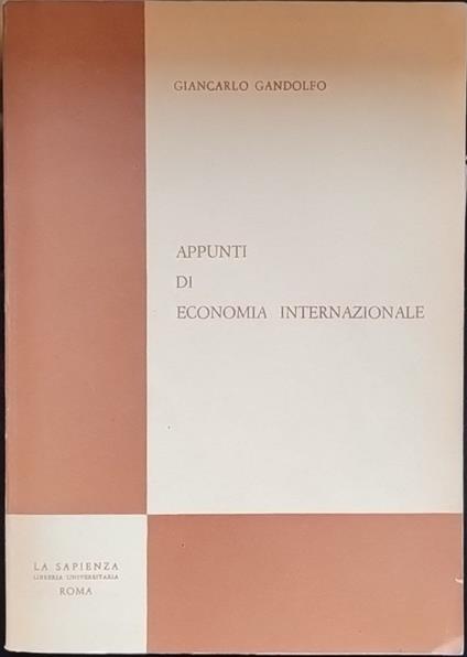 Appunti di economia internazionale - copertina