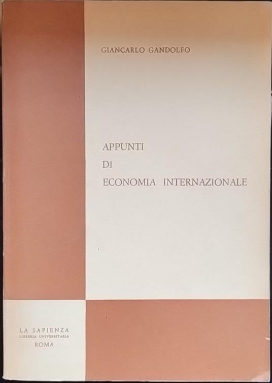 Appunti di economia internazionale - copertina