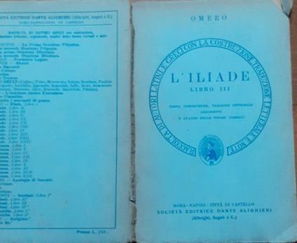 L' Iliade. Libro III - Omero - copertina