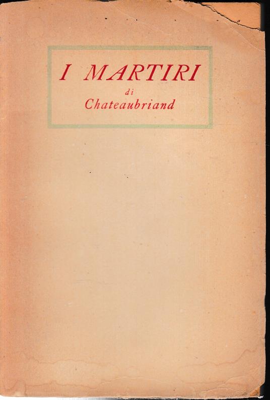 I Martiri - François-René de Chateaubriand - copertina