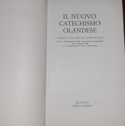 Il nuovo catechismo olandese - copertina