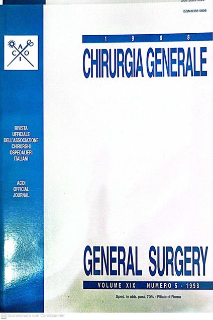General surgery. Vol. XIX, n.5 1998. Chirurgia generale - copertina