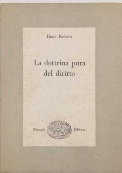 La dottrina pura del diritto - Hans Kelsen - copertina