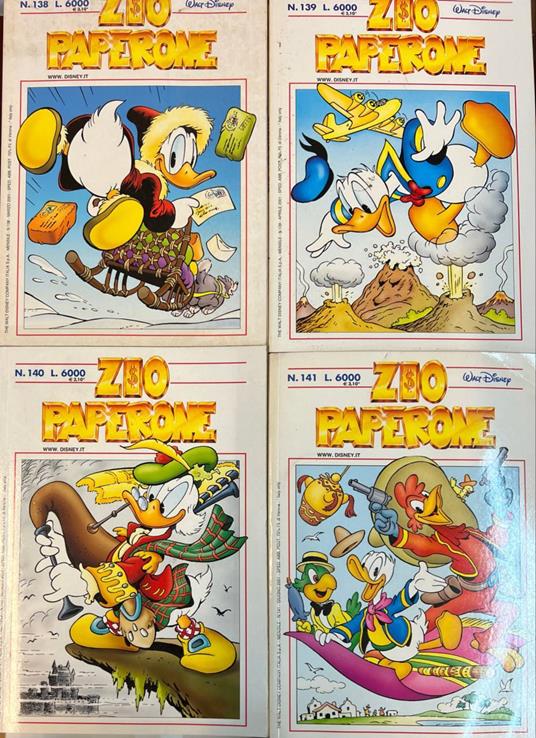 Lotto 4 fumetti Zio Paperone (n° 138-139-140-141) - copertina