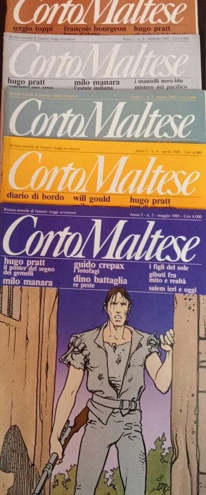 Corto Maltese, dal n. 1 al n. 5 - copertina