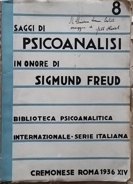 Saggi di psicoanalisi in onore di Sigmund Freud - copertina