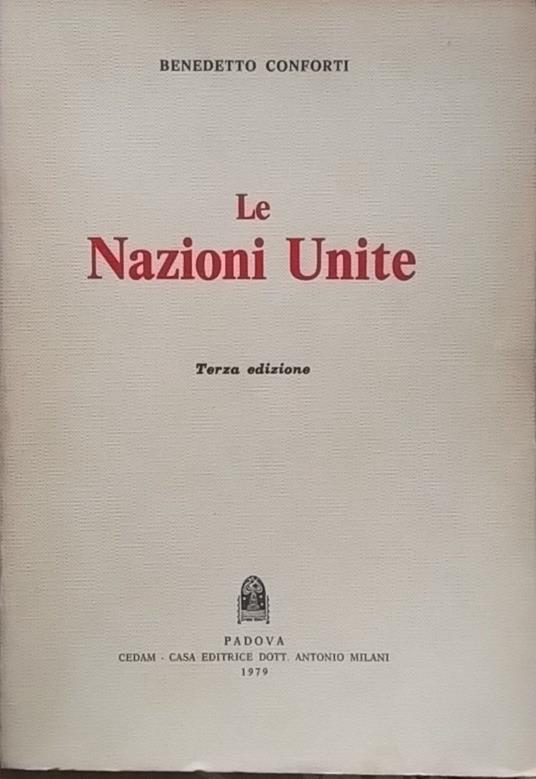 Le Nazioni Unite - Benedetto Conforti - copertina
