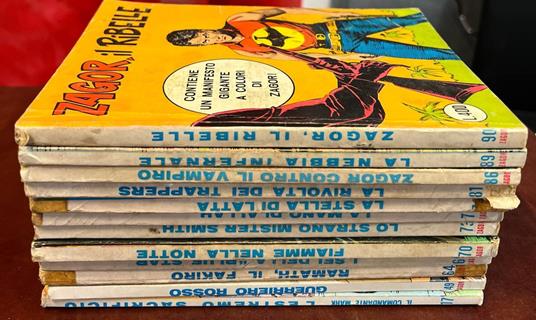 Lotto 12 fumetti Zagor (n° 17-49-64-69-70-73-74-75-81-86-89-90) - copertina