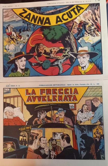 Albi Urrà, serie completa dal n. 1 al n. 34. Ristampe anastatiche - copertina