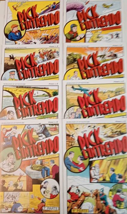 Dick l'intrepido, albi dal n. 1 al n. 8. Ristampa anastatica - copertina
