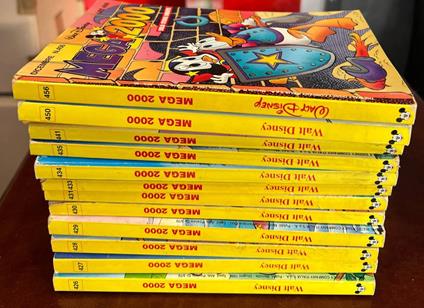 Lotto 12 fumetti Mega 2000 Walt Disney (da n° 426 a 435, escluso n° 432 + 441-450-456) - copertina