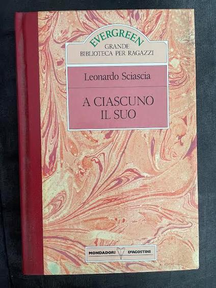 A ciascuno il suo - Leonardo Sciascia - copertina
