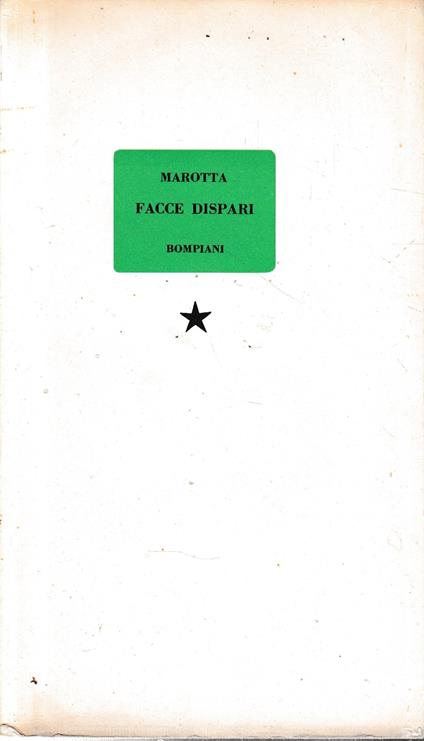 Facce dispari - Giuseppe Marotta - copertina