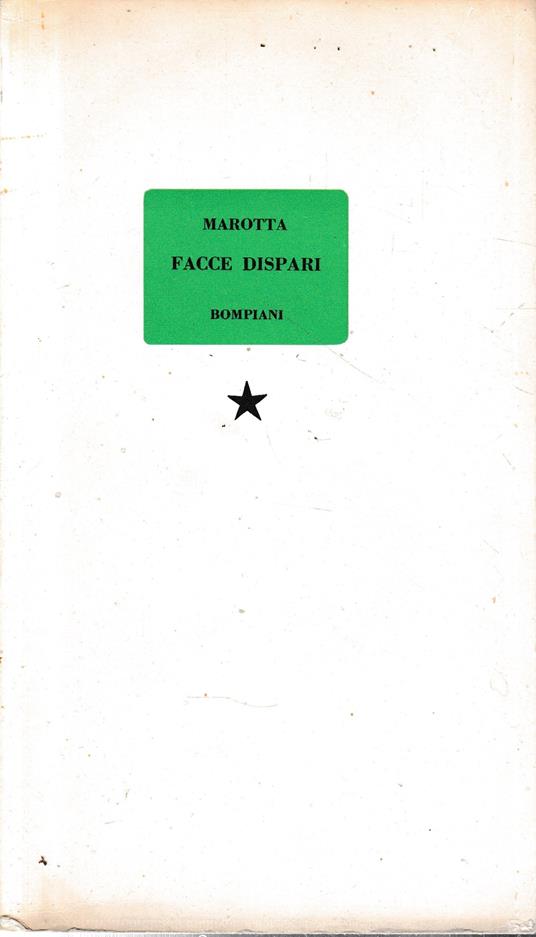 Facce dispari - Giuseppe Marotta - copertina