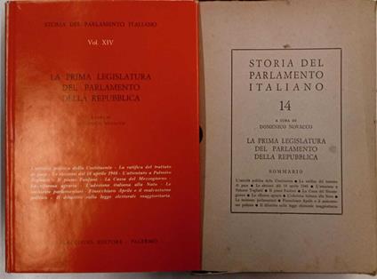 Storia del Parlamento italiano (vol. XIV) La prima legislatura del Parlamento della Repubblica - copertina