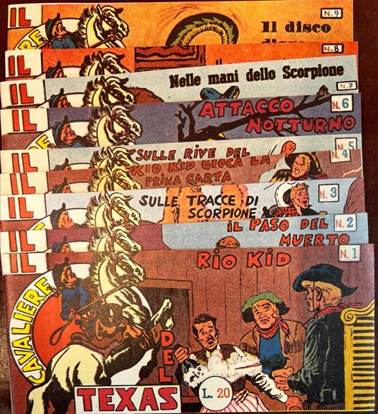 Rio Kid. Il cavaliere del Texas (serie completa da n° 1 a 9) - copertina