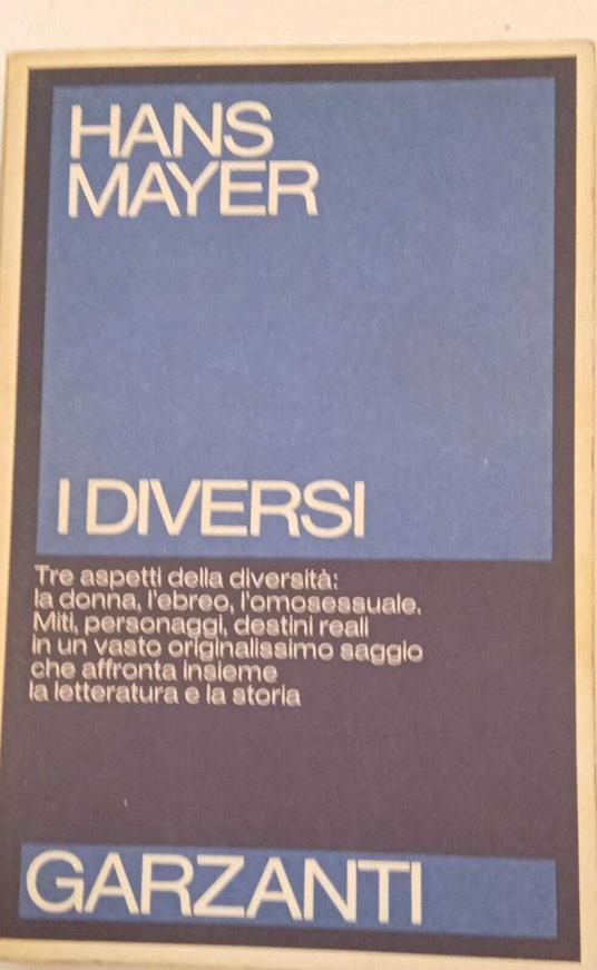 I diversi - Hans Mayer - copertina