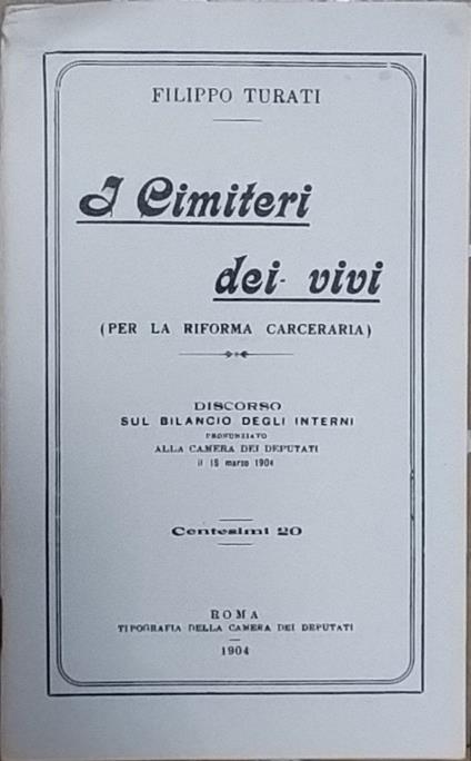 I cimiteri dei vivi - Filippo Turati - copertina
