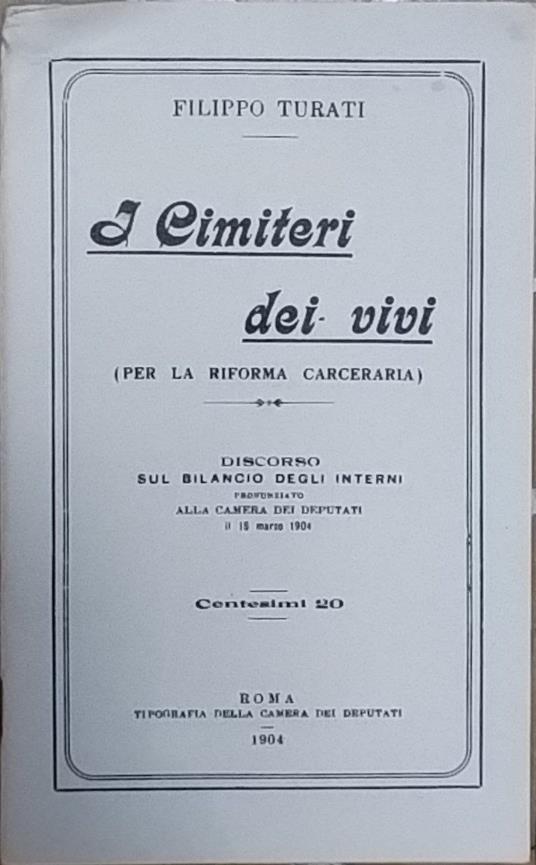 I cimiteri dei vivi - Filippo Turati - copertina