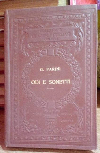 I classici italiani con note. Odi e sonetti - Giuseppe Parini - copertina