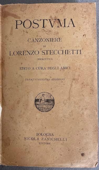 Postuma. Canzoniere di Lorenzo Stecchetti - Lorenzo Stecchetti - copertina