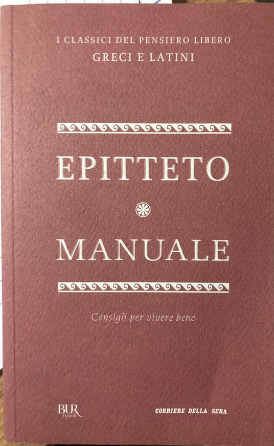 Manuale. Testo greco a fronte - Epitteto - copertina