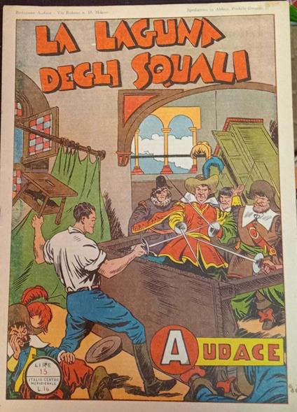 Albo Audace, originale n. 20. La laguna degli squali - copertina