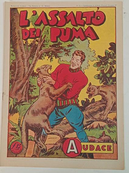 Albo Audace, originale n. 32. L'assalto dei puma - copertina