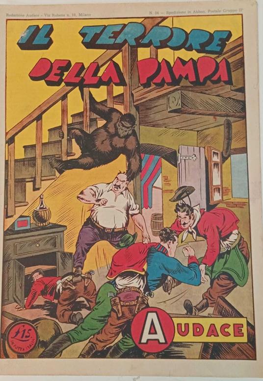 Albo Audace, originale n. 34. Il terrore della pampa - copertina