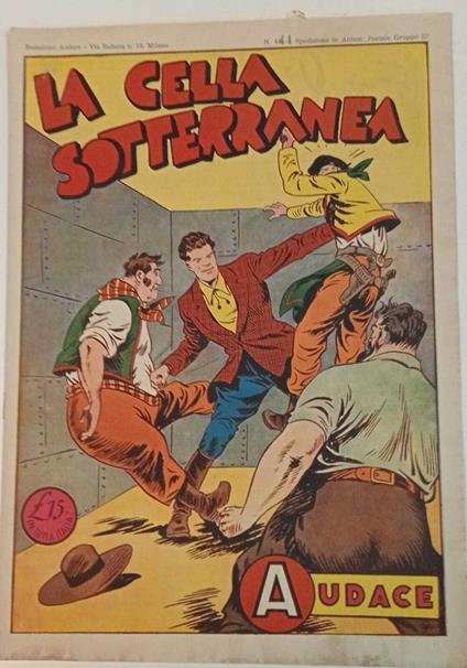 Albo Audace, originale n. 41. La cella sotterranea - copertina