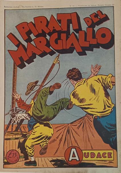 Albo Audace, originale n. 44. I pirati del Mar Giallo - copertina