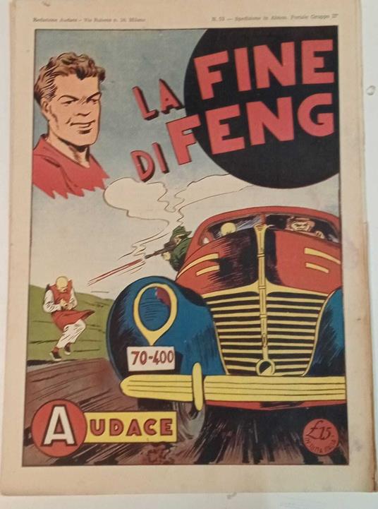 Albo Audace, originale n. 52. La fine di Feng - copertina