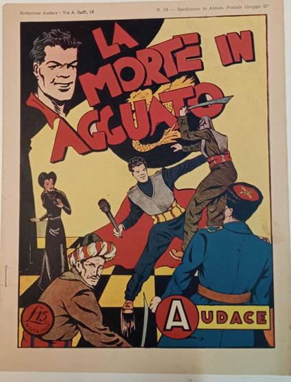 Albo Audace, originale n. 59. La morte in agguato - copertina