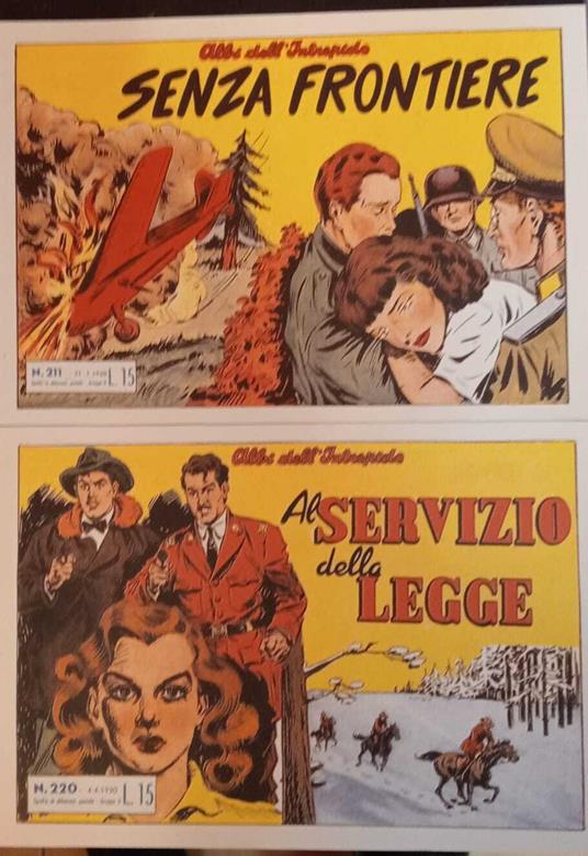 Albi dell'intrepido. Serie dal n. 211 al n. 220. Ristampa anastatica - copertina