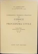 Commento teorico - pratico del codice di procedura civile. Volume primo