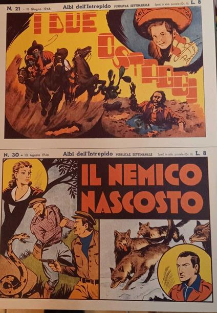 Albi dell'intrepido. Serie dal n. 21 al n. 30. Ristampa anastatica - copertina