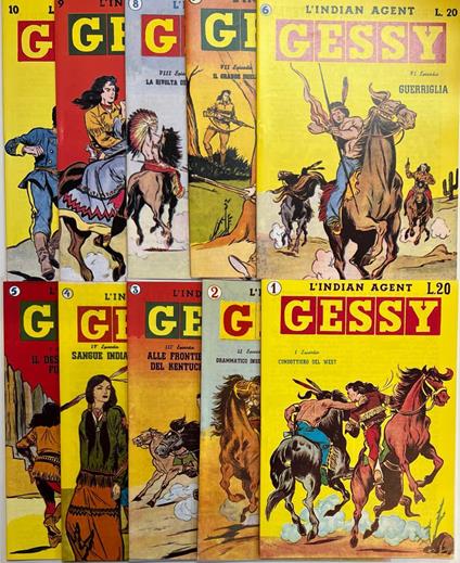 Gessy l'indian agent. Collana Arco. Serie da n° 1 a 10 - copertina