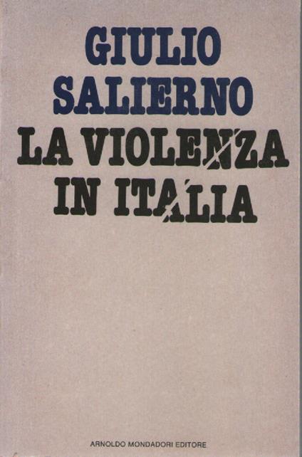 La violenza in Italia - Giulio Salierno - copertina